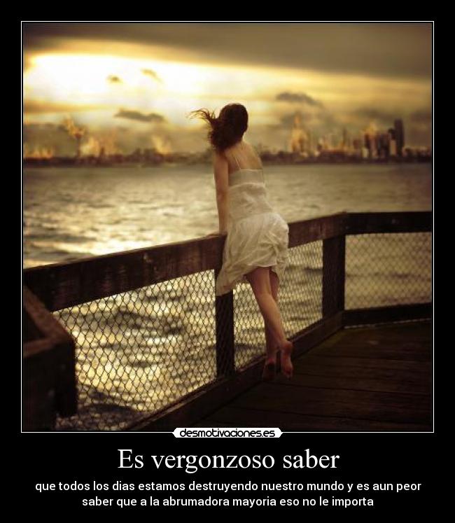 Es vergonzoso saber -