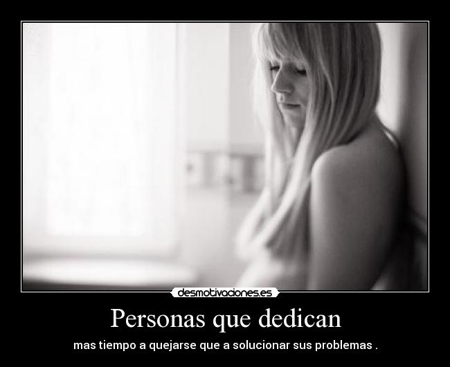 Personas que dedican -