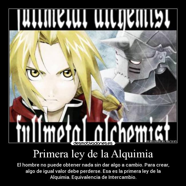 Primera ley de la Alquimia - 