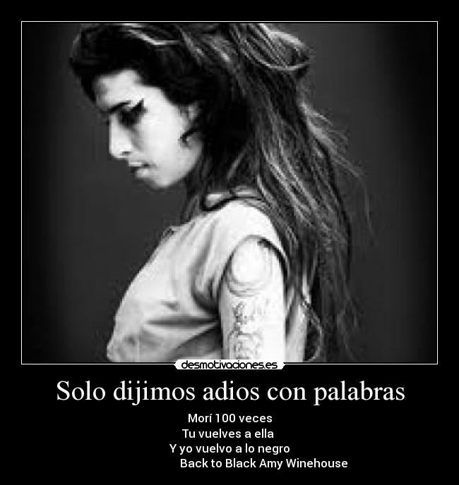 Solo dijimos adios con palabras -