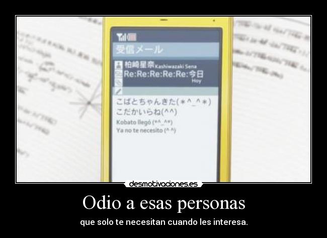 Odio a esas personas - 