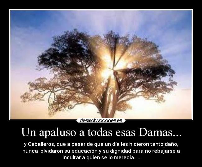 Un apaluso a todas esas Damas... -