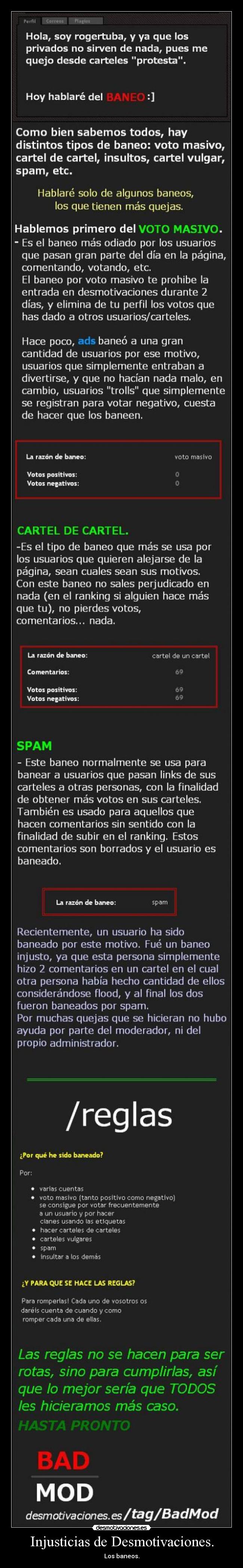 carteles desmotivaciones rogertuba badmod partir ahora soy moderador jew nah pero quejo desmotivaciones