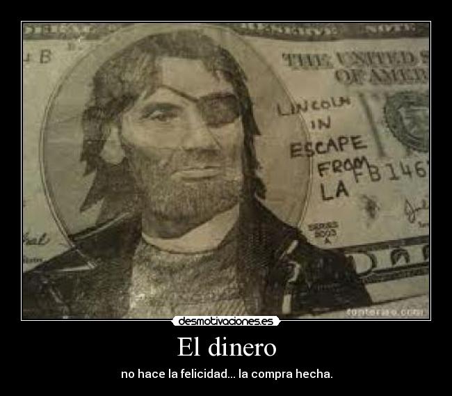 El dinero - no hace la felicidad... la compra hecha.