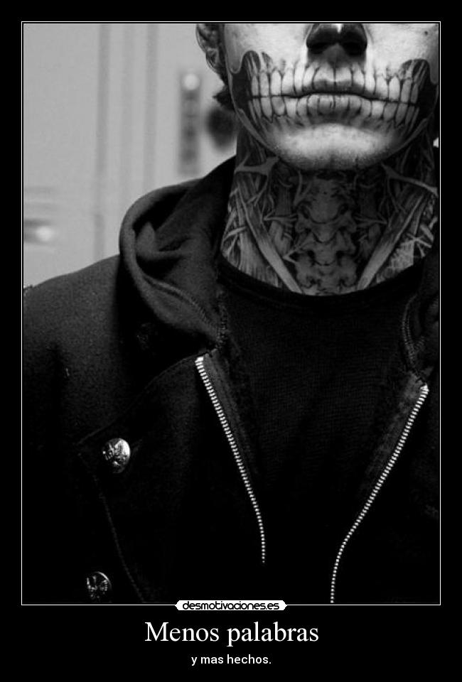 Menos palabras -