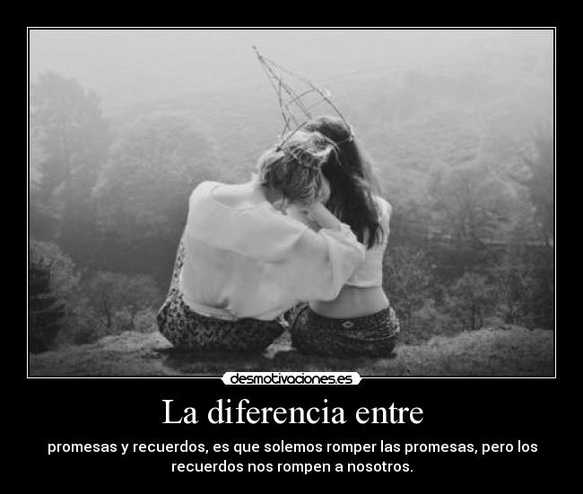 La diferencia entre - 
