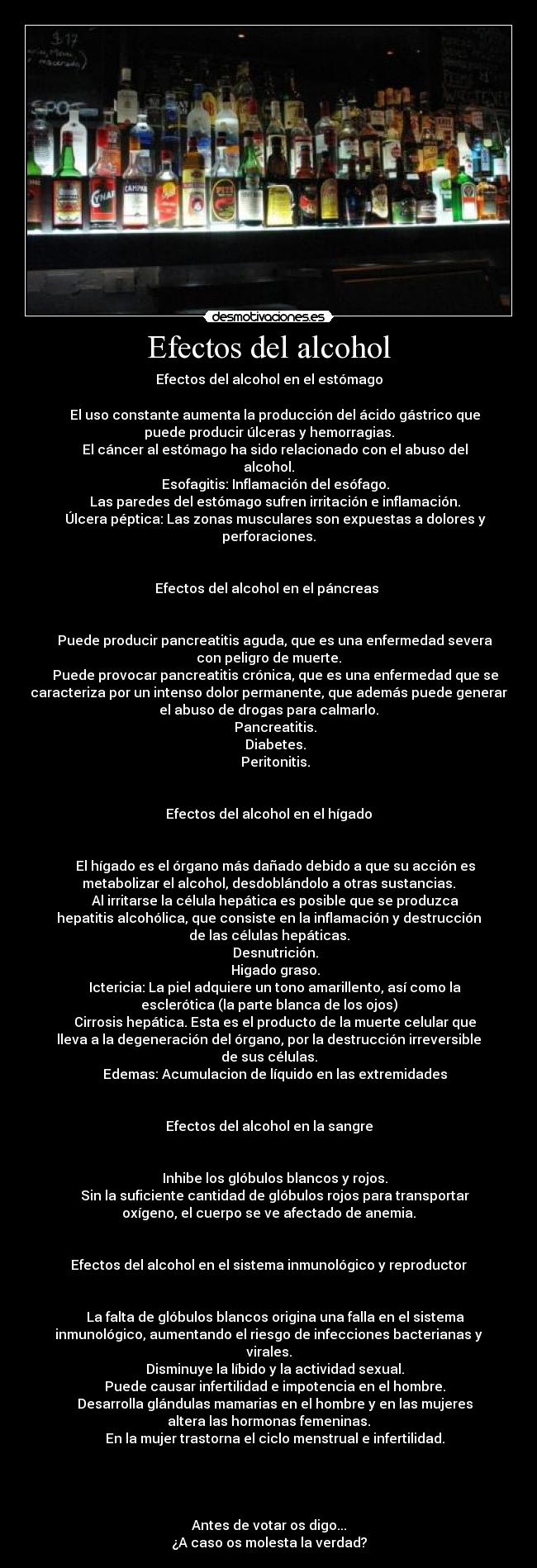 carteles efectos del alcohol desmotivaciones