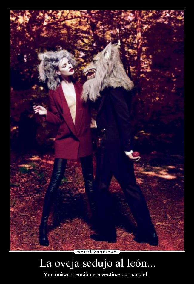 La oveja sedujo al león... -