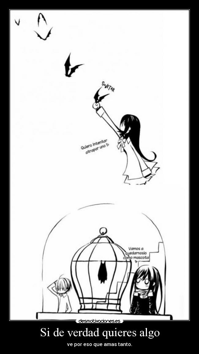 Si de verdad quieres algo -