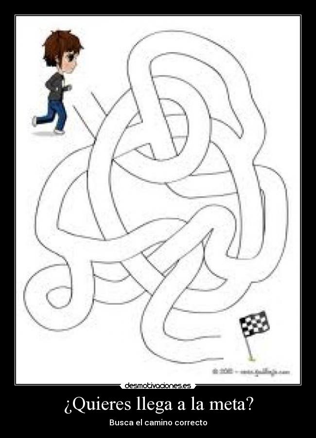 ¿Quieres llega a la meta? - Busca el camino correcto
