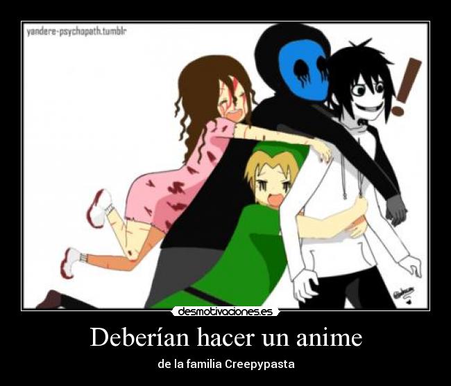 carteles anime anime creepy jeff sally etc desmotivaciones