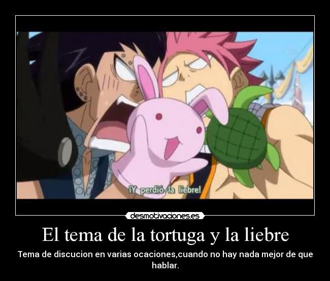 El tema de la tortuga y la liebre -