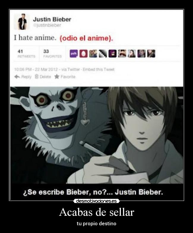 Acabas de sellar - tu propio destino