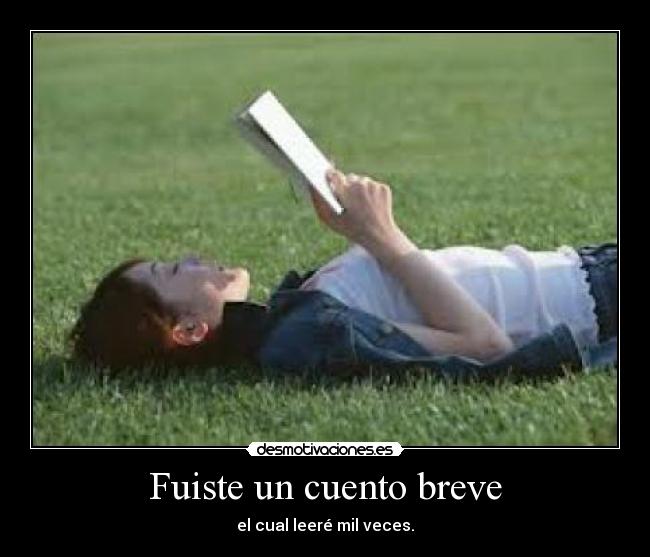 Fuiste un cuento breve -