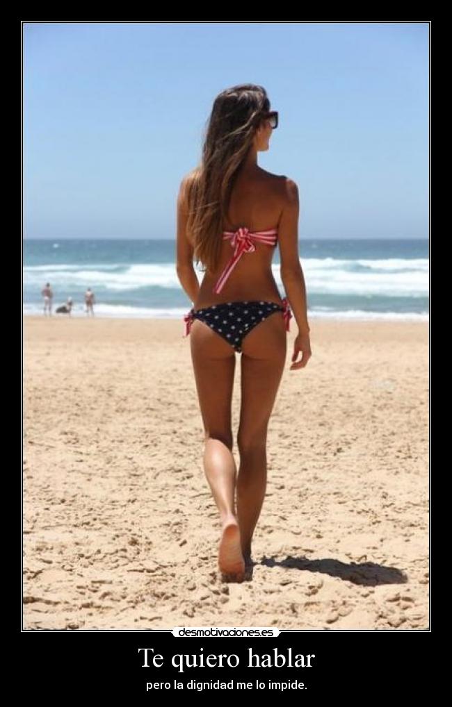 Te quiero hablar - pero la dignidad me lo impide.