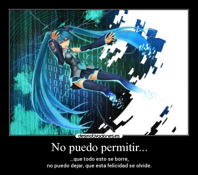 No puedo permitir... - 