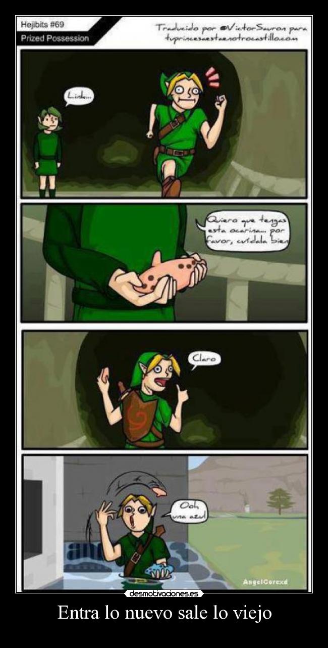 carteles anime shinigamisempai the legend zelda ocarina time entra nuevo sale viejo desmotivaciones