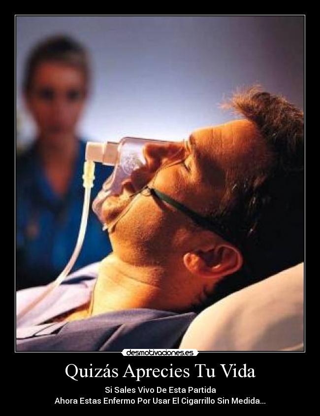 carteles vida fumar desmotivaciones