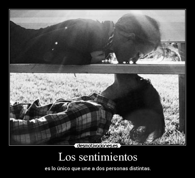 Los sentimientos - es lo único que une a dos personas distintas.