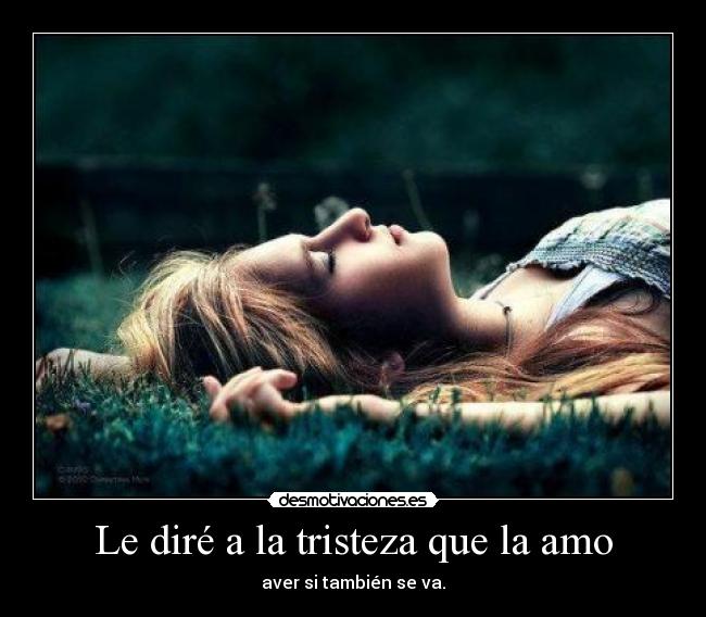 Le diré a la tristeza que la amo - 