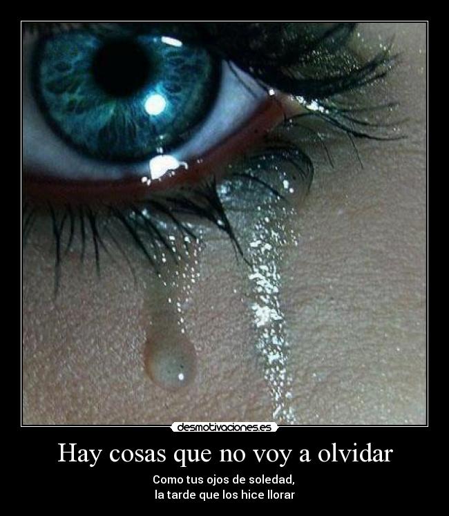 Hay cosas que no voy a olvidar -