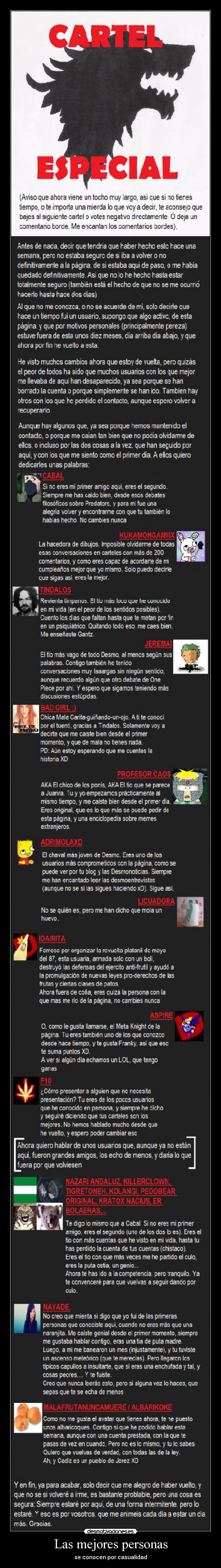 Las mejores personas - se conocen por casualidad