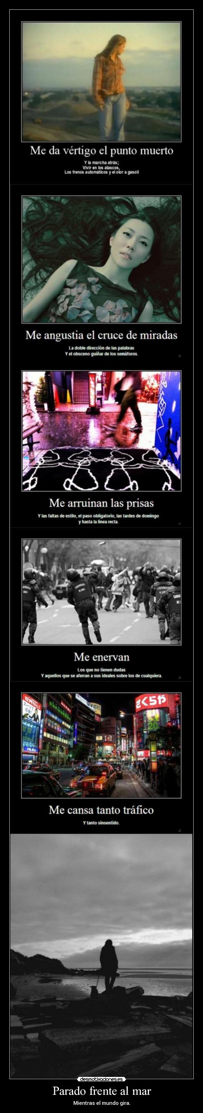 Parado frente al mar -