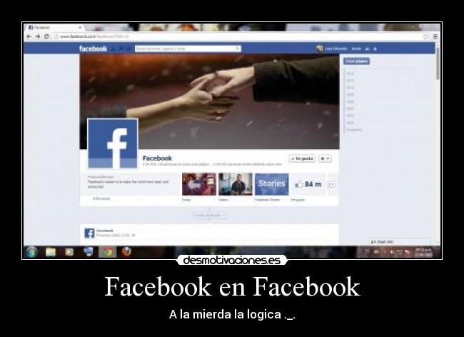 Facebook en Facebook - A la mierda la logica ._.
