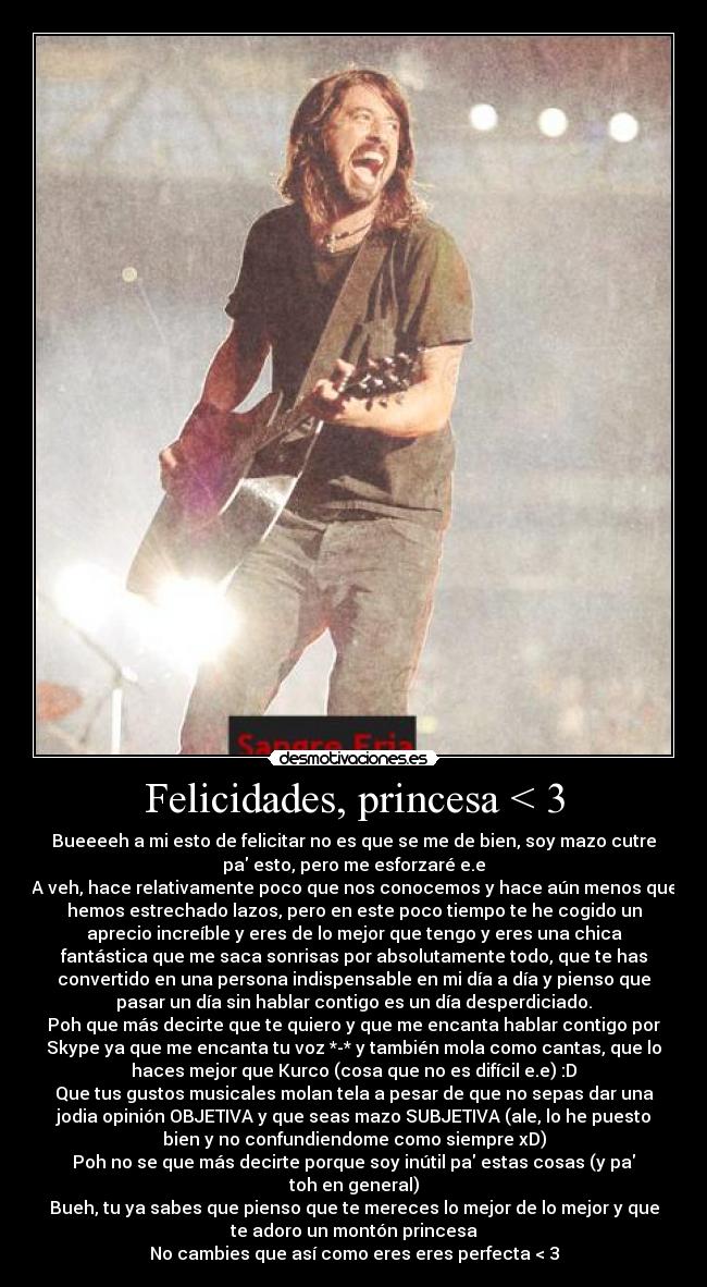 Felicidades, princesa < 3 -