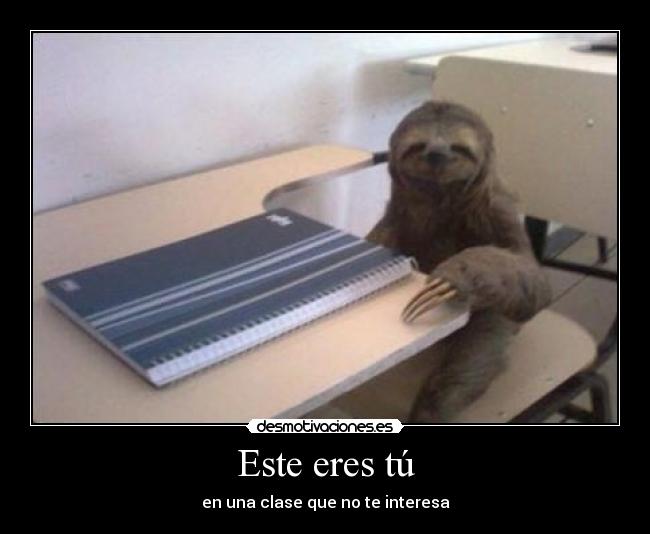 Este eres tú - en una clase que no te interesa