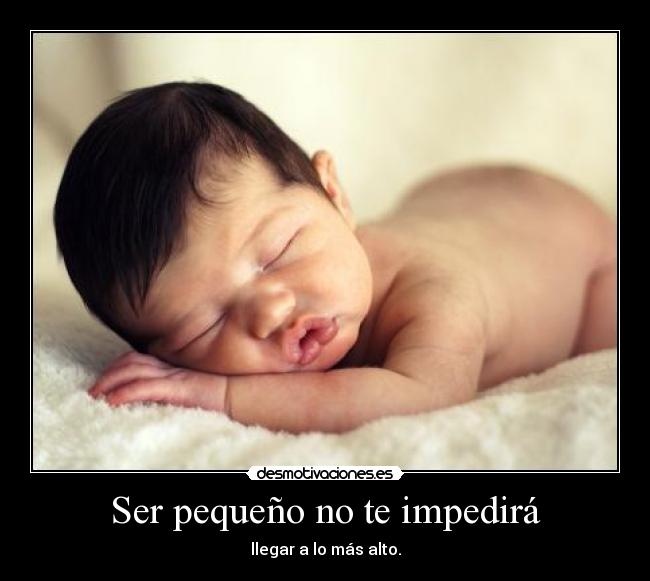 Ser pequeño no te impedirá - llegar a lo más alto.