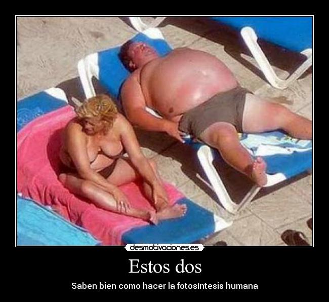 Estos dos - Saben bien como hacer la fotosíntesis humana