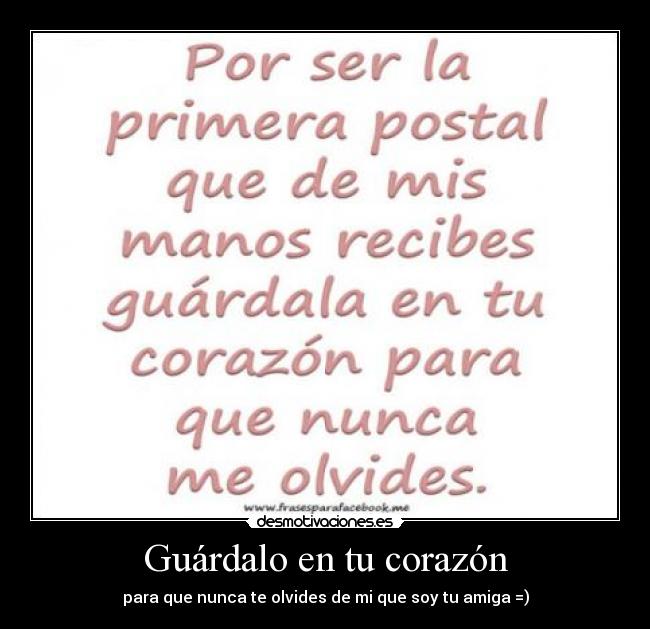 Guárdalo en tu corazón -