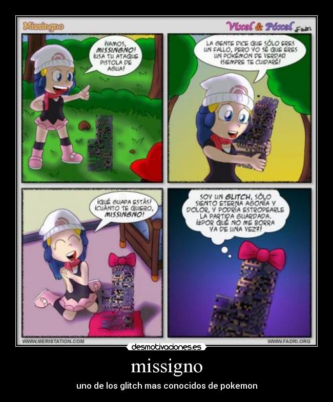 missigno - uno de los glitch mas conocidos de pokemon