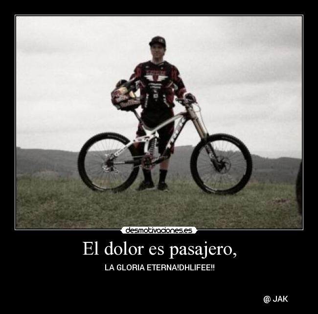 El dolor es pasajero, - LA GLORIA ETERNA!DHLIFEE!!
@ JAK