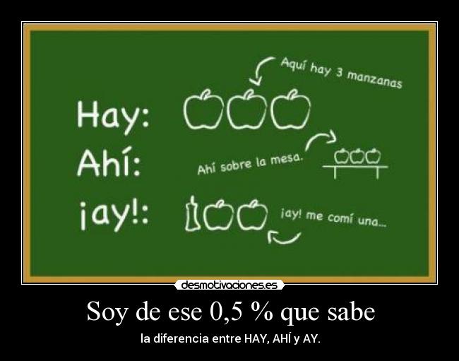 Soy de ese 0,5 % que sabe -