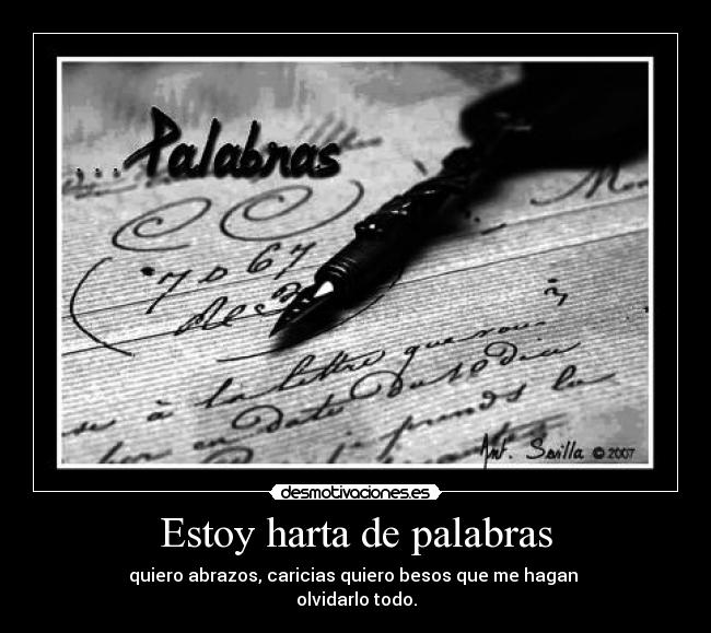 Estoy harta de palabras - 