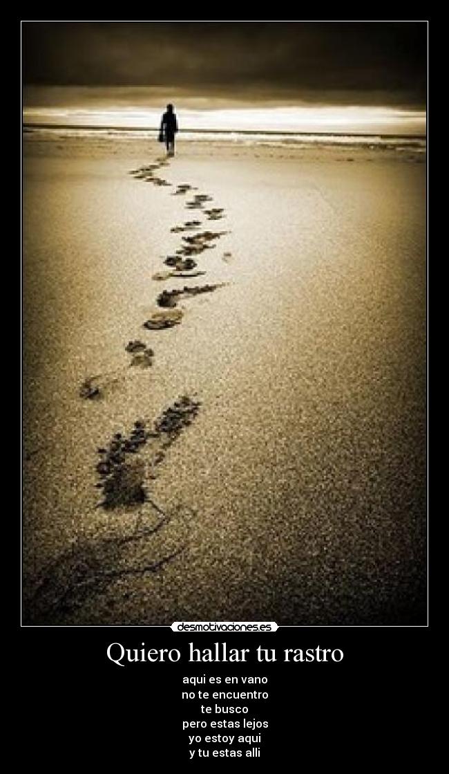 Quiero hallar tu rastro - 
