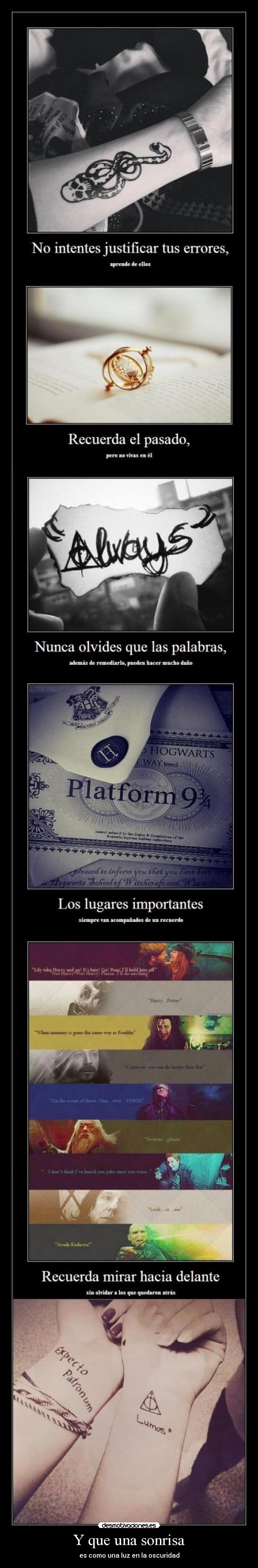 Y que una sonrisa - es como una luz en la oscuridad