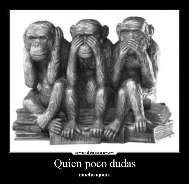 Quien poco dudas - mucho ignora