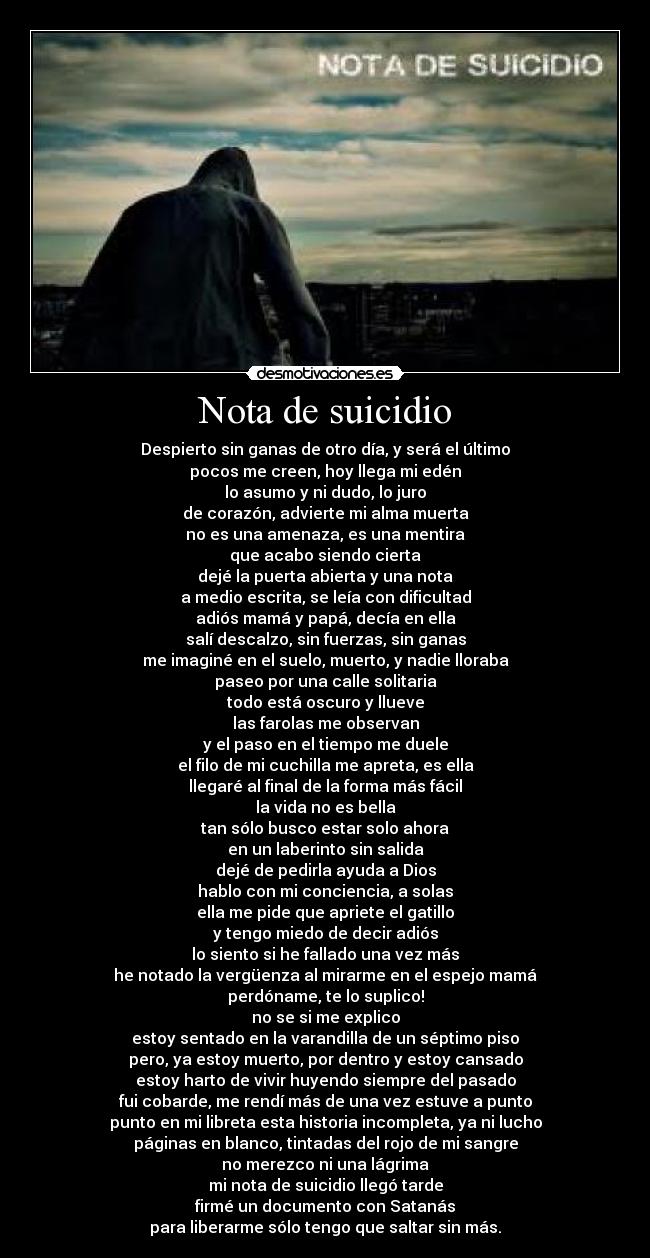 Nota de suicidio -