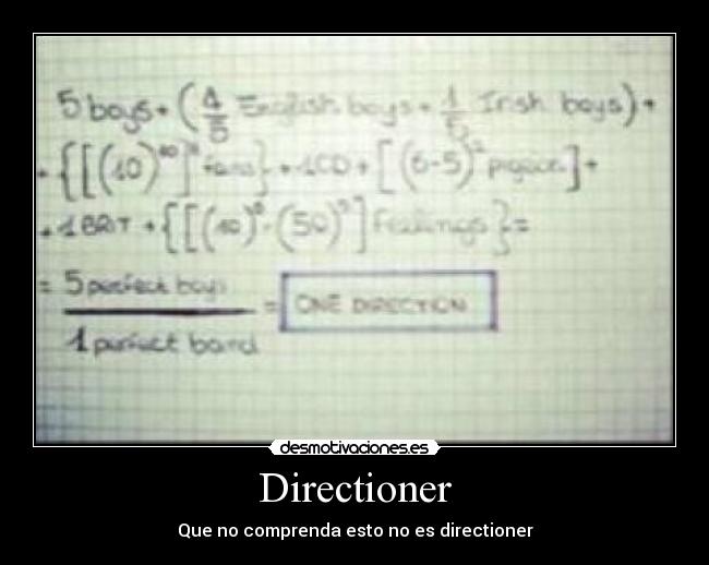 Directioner - Que no comprenda esto no es directioner
