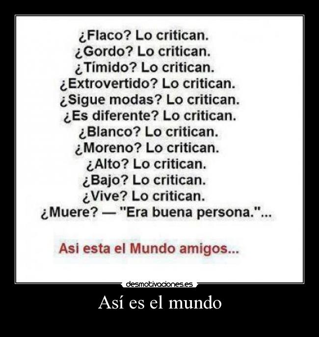 Así es el mundo - 