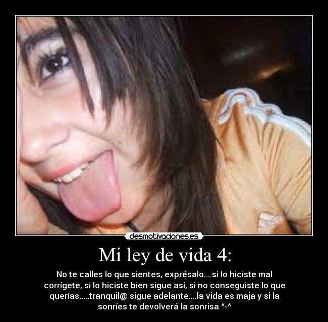 Mi ley de vida 4: - 