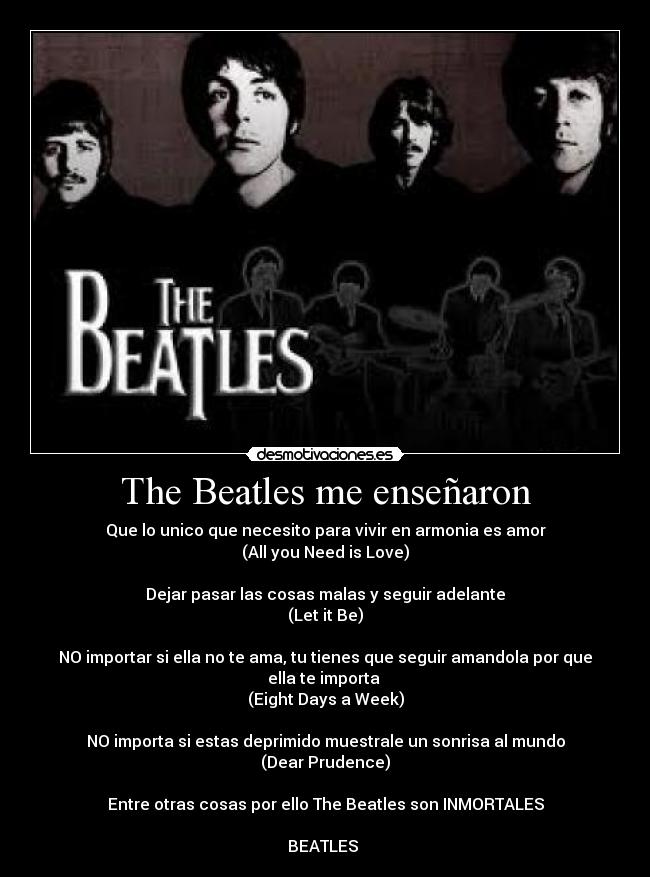 The Beatles me enseñaron -