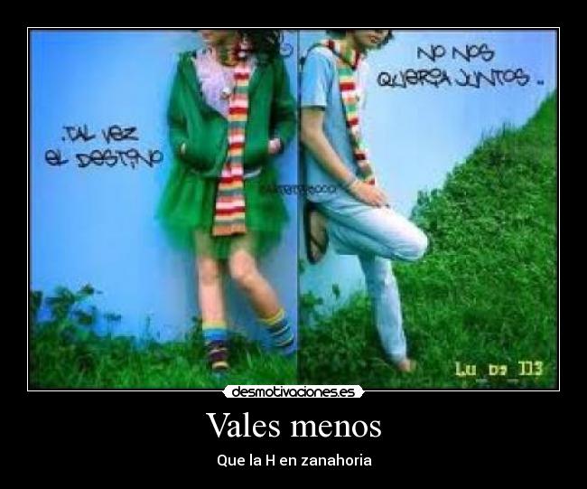 Vales menos - Que la H en zanahoria