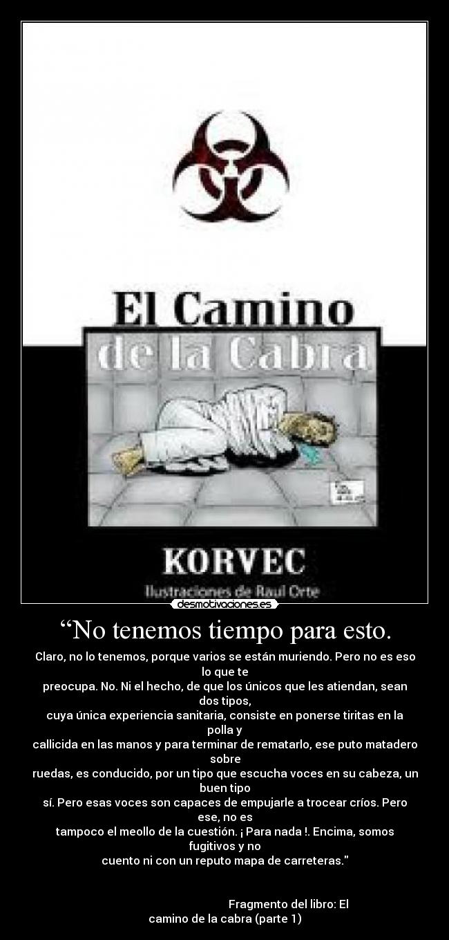 carteles camino cabra parte humor negro korvek desmotivaciones