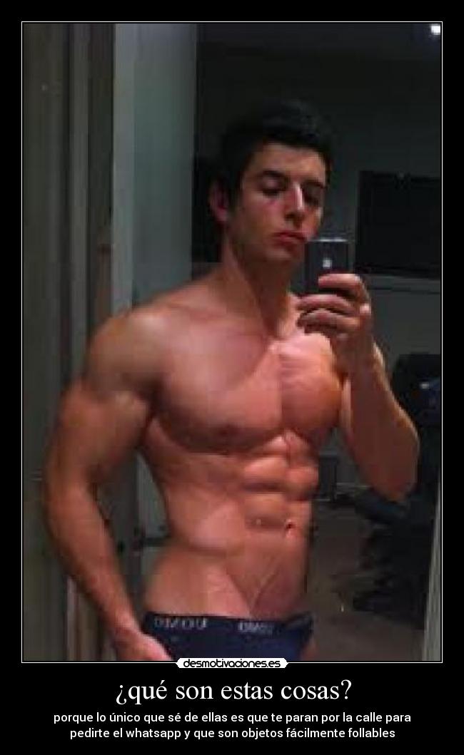 ¿qué son estas cosas? - porque lo único que sé de ellas es que te paran por la calle para
pedirte el whatsapp y que son objetos fácilmente follables