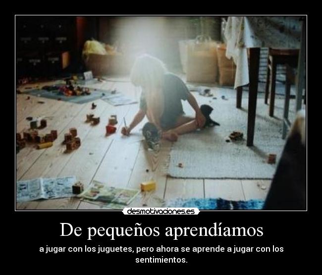 De pequeños aprendíamos -