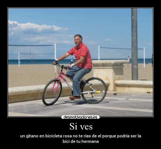 carteles gitano bicicleta desmotivaciones